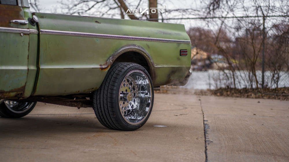 1972 Chevrolet C10 Wheel Offset Slightly Aggressive Stock | 1039316 ...