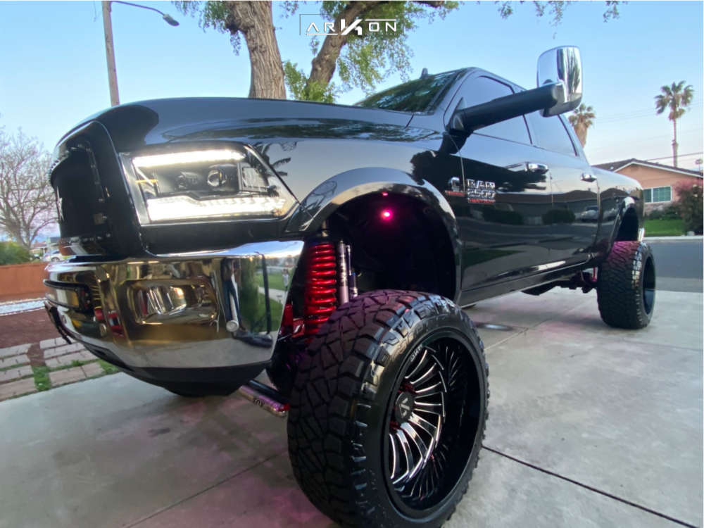 1 2017 2500 Ram Mcgaughys Suspension Lift 8in Arkon Off Road Alexander Machined Black