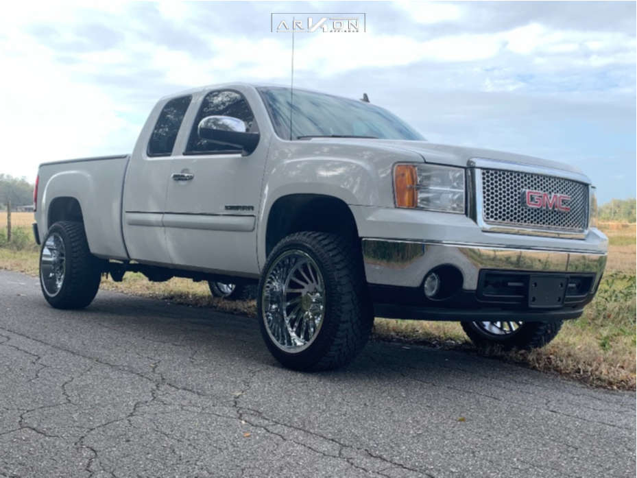 2012 GMC Sierra 1500 Wheel Offset Aggressive > 1" Outside Fender