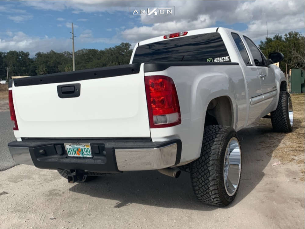 2012 GMC Sierra 1500 Wheel Offset Aggressive > 1" Outside Fender