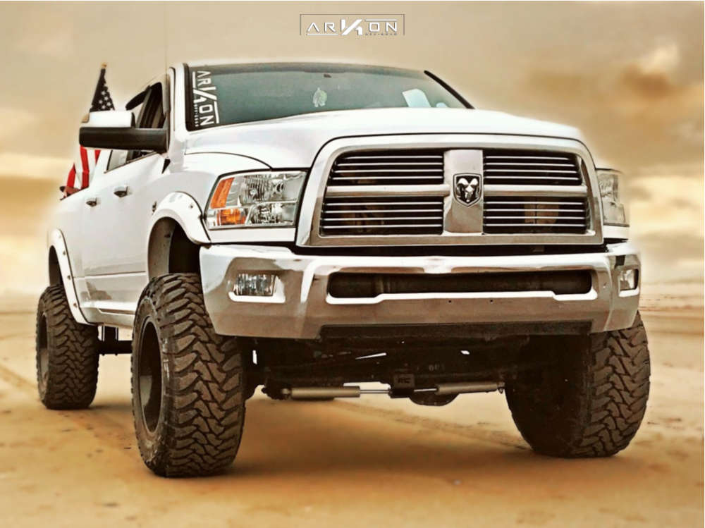 1 2012 3500 Ram Rough Country Suspension Lift 6in Arkon Off Road Lincoln Black