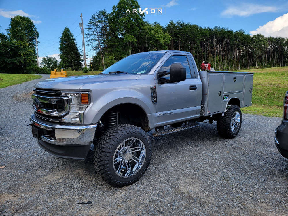 21 Ford F 250 Super Duty Wheel Offset Super Aggressive 3 5 Suspension Lift 6 Arkon Off Road