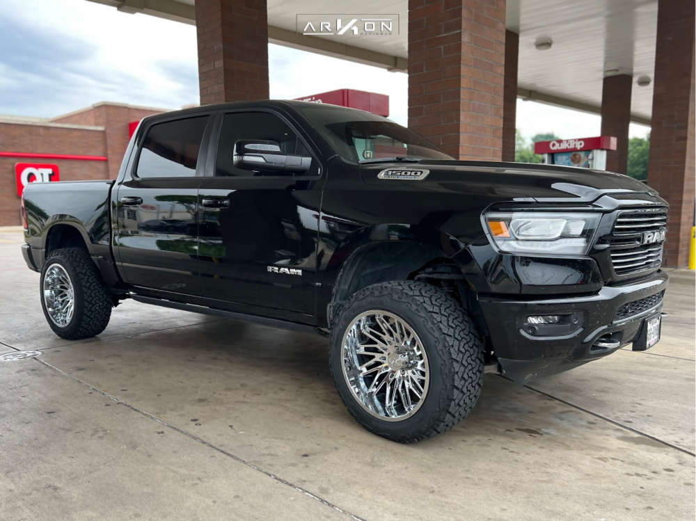 1 2023 1500 Ram Laramie Zone Suspension Lift 4in Arkon Off Road Apollo Chrome