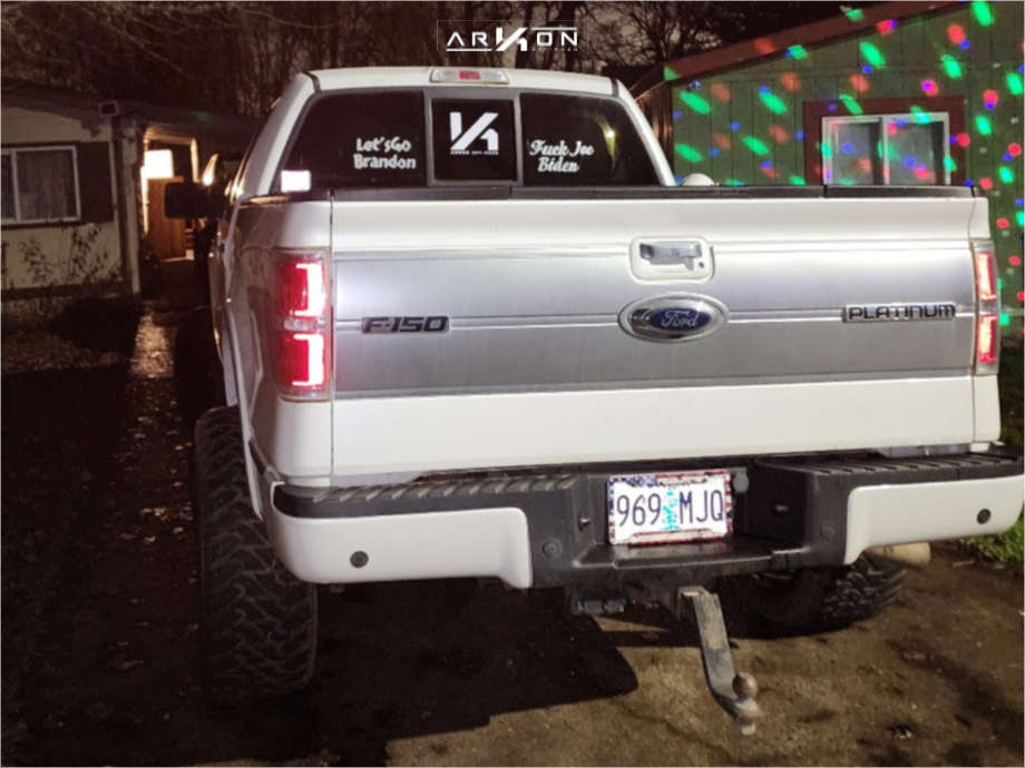 1 2013 F 150 Ford Platinum Rough Country Suspension Lift 6in Arkon Off Road Churchill Black Milled