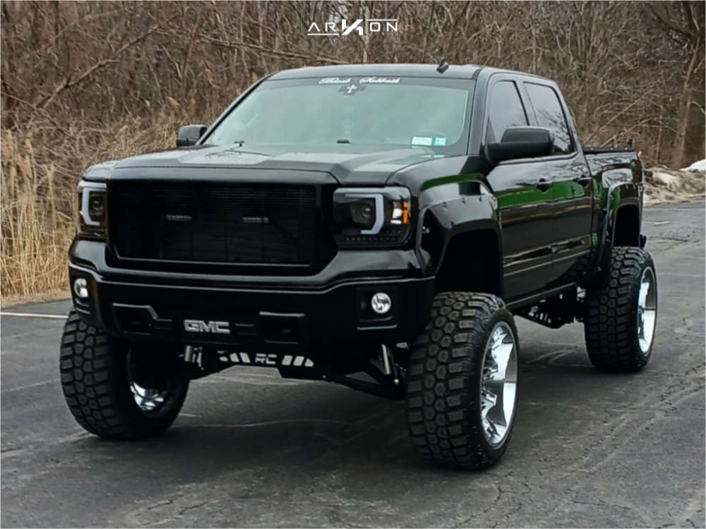 1 2014 Sierra 1500 Gmc Slt Rough Country Suspension Lift 9in Arkon Off Road Churchill Chrome