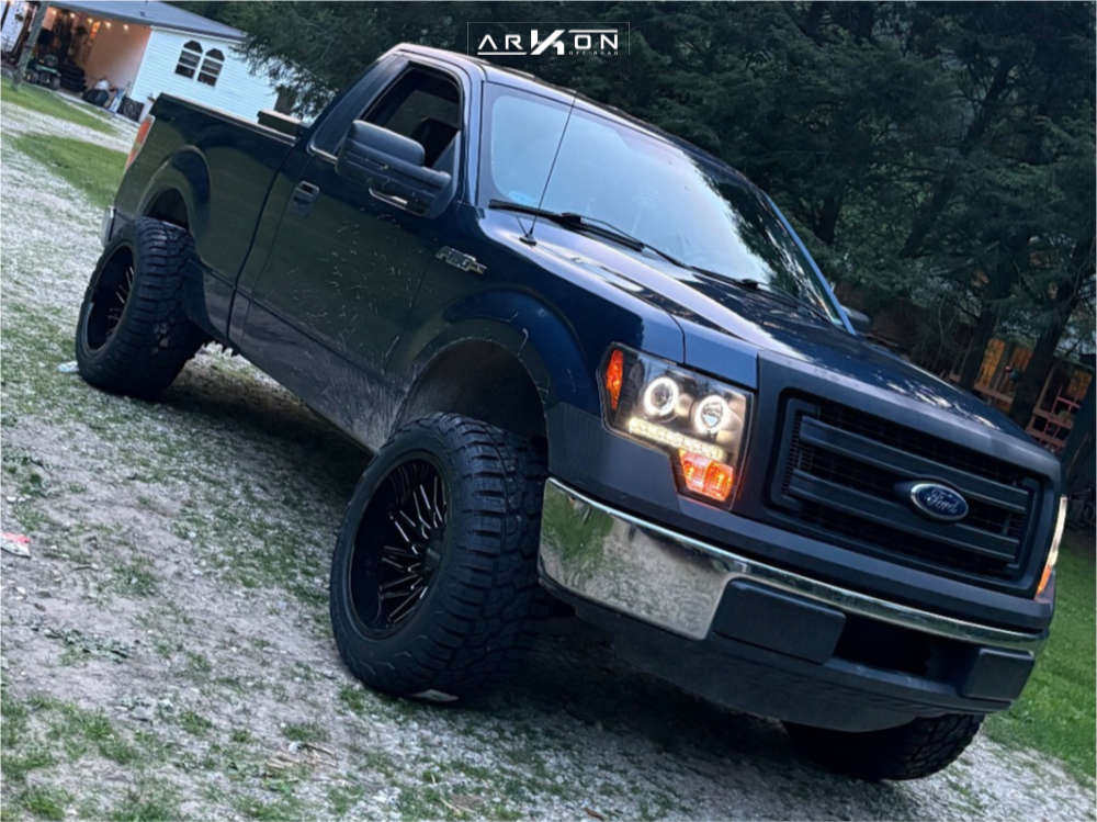 1 2013 F 150 Ford Xl Mammoth Leveling Kit Arkon Off Road Apollo Black Milled