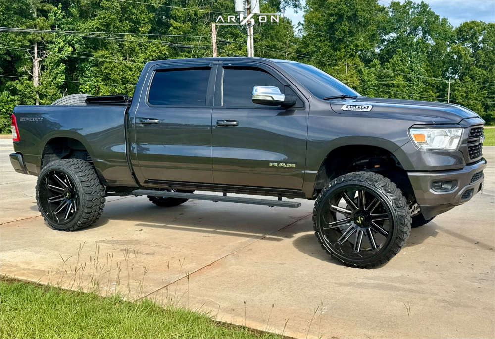 1 2022 1500 Ram Big Horn Belltech Suspension Lift 8in Arkon Off Road Churchill Black Milled