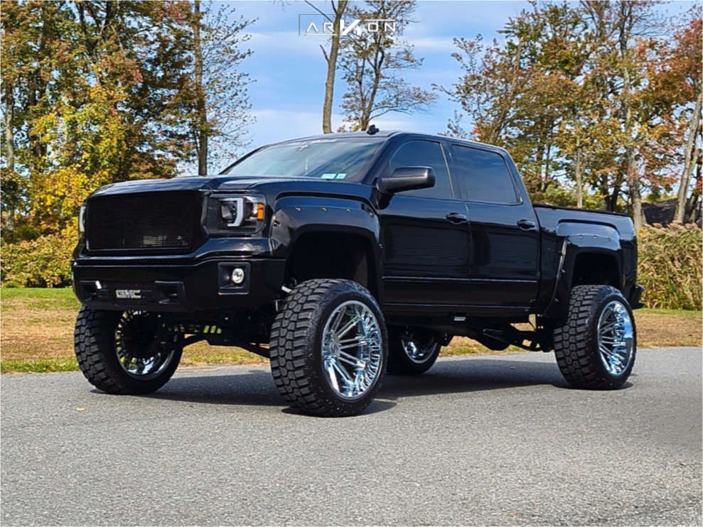 1 2014 Sierra 1500 Gmc Slt Rough Country Suspension Lift 9in Arkon Off Road Churchill Chrome