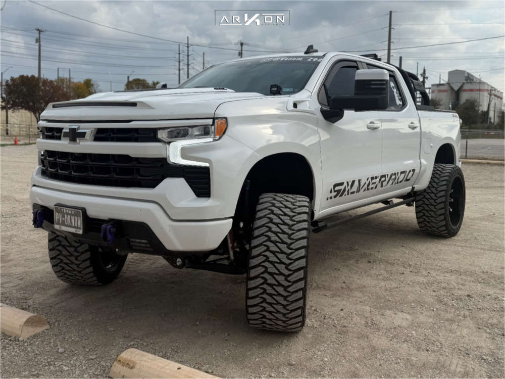 1 2022 Silverado 1500 Ltd Chevrolet Rst Mcgaughys Suspension Lift 9in Arkon Off Road Armstrong Black Milled