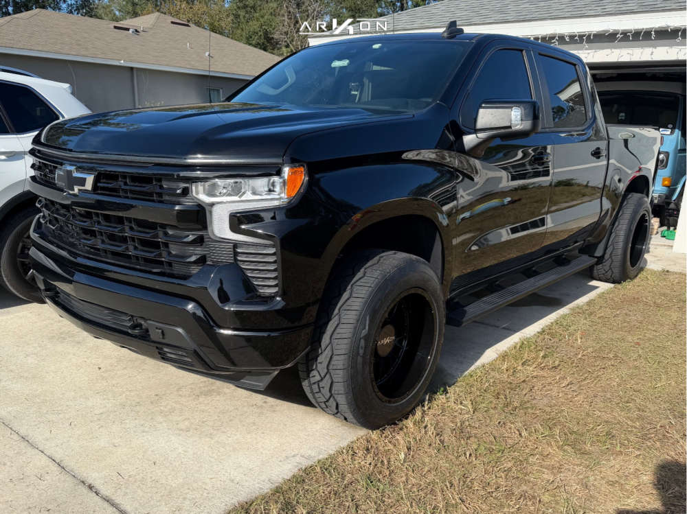 1 2023 Silverado 1500 Chevrolet Rst Readylift Leveling Kit Arkon Off Road Athos Polished