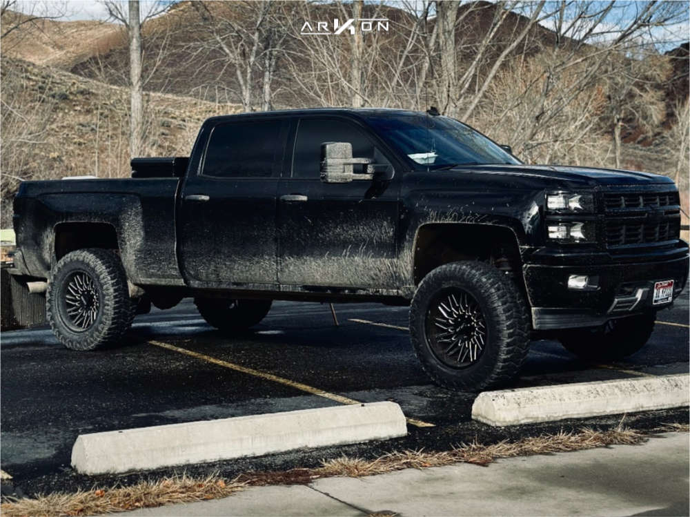 1 2014 Silverado 1500 Chevrolet Lt Unknown Suspension Lift 4in Arkon Off Road Apollo Black Milled