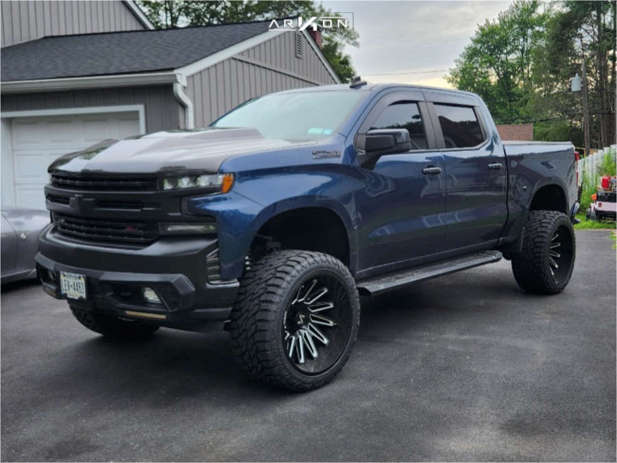 1 2021 Silverado 1500 Chevrolet Rst Rough Country Suspension Lift 7in Arkon Off Road Armstrong Black Milled