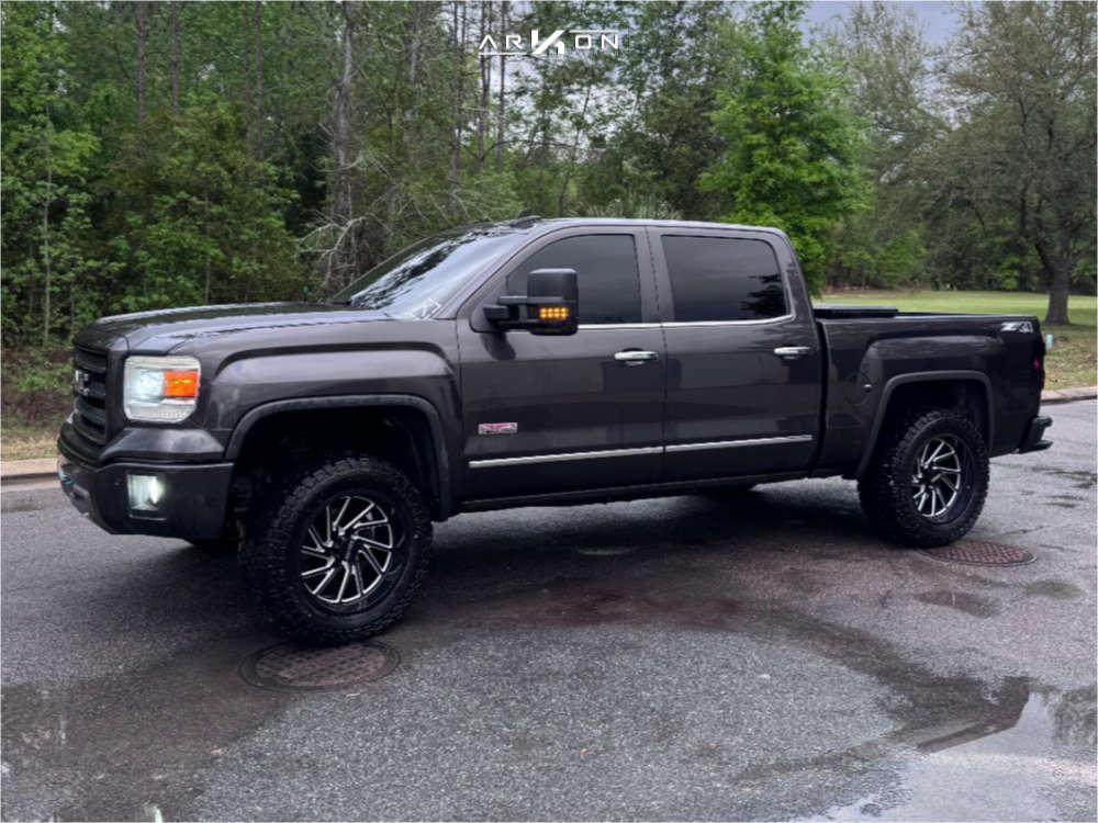 1 2015 Sierra 1500 Gmc Slt Unknown Leveling Kit Arkon Off Road Kennedy Black Milled