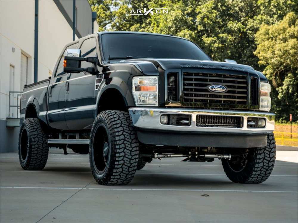 1 2010 F 250 Super Duty Ford Lariat Zone Suspension Lift 4in Arkon Off Road Athos Gloss Black